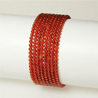 MJDCB 225pcs Natural Small Stone Beads 3mm Red Agate Round Smooth Loose Gemstone Bead for Jewelry Making Bracelets Earrings Necklaces Accessories - color: Red Agate