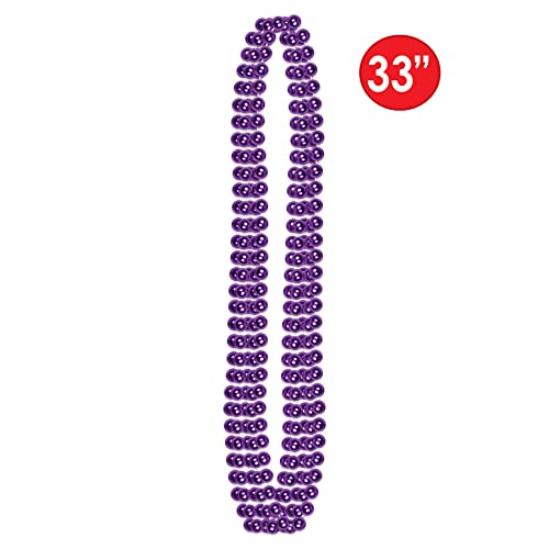 Party Beads - Small Round - size: 12-Pack, style: Purple (12-Pack)