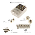 The Beadsmith Wig-Jig Peg Kit – 30pc Metal Pegs and Rounds in 2 Sizes Each w/Storage Case, Use w/Wig-A-Ma-Jig Deluxe