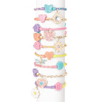 Make It Real: Linked Looks - 48pc DIY Bracelet Kit, Pastel Charms & Connectors, Mix & Match Styles, Cord Bracelet Jewelry Craft Set, Girls & Kids 6+