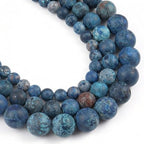 36pcs Natural Matte American Turquoise Gemstone Beads，10mm Frosted Round Loose Stone Beads for Jewelry Making Earring Bracelet Necklace DIY Crafts - color: American Turquoise, size: 10mm
