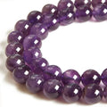 100pcs 6mm Amethyst Beads Natural Gemstone Beads Round Loose Beads for Crafting and Jewelry Making - color: Amethyst, size: 6mm