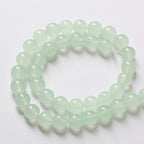 4mm 90pcs Natural Green Jade Chalcedony Beads Energy Healing Power Stone Beads for Jewelry Making Round Loose Beads DIY Bracelet 15" (Green Jade, 4mm) - color: Green Jade, size: 4mm