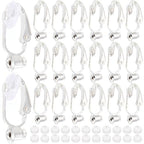 1 Box 36Pcs Silver Earring Converter Clip on Earrings Backs Brass with Comfort Pads Painless Earring Components Earring Clips for Non Pierced Ears Jewelry Making Supplies DIY Craft Beginner - color: Silver
