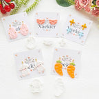 Easter Polymer Clay Cutters Set - 12pcs Sharp & Durable Bunny, Chick, Egg & Lily Shapes for DIY Earring Jewelry Making, Soft Clay Crafts & Spring Holiday Supplies - color: 2L color