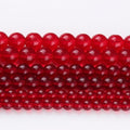 Natural Bloody Red Glass Beads Gemstone Round Crystal Energy Jade Beads Stone Beads for Jewelry Making DIY Bracelet Necklace Jewelry Making 1 Strand 15.5inch 50PCS 8MM - color: Bloody red glass, size: 8MM