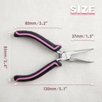 Mini Bent Needle Nose Pliers with Serrated Jaw, Soft Grip for Jewelry Making, Wire Wrapping and Object Gripping - style: Bent Needle Nose Plier Serrated Jaws