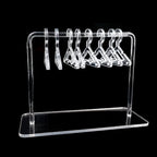 Earring Hanger Rack with 8 Mini Coat Hangers, Acrylic Earring Holder Display Stand, Ear Studs Hanging Earrings Organizer For Women Girls, Transparent - color: Transparent
