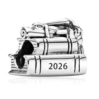 S925 Bead Dangle Charms for Bracelets Necklaces, Compatible with Pandora, Jewelry Making - style: Grad-Class of 2026 Graduation cap scroll book Charm