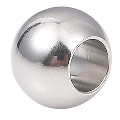 BEADIA Stainless Steel Spacer Beads 9x7mm Round Loose Charm Caps Beads for DIY Jewelry Making 20pcs with 4.5mm Hole - color: 9x7mm 4.5mm