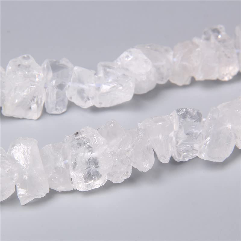10-13mm Natural Irregular Freeform Raw White Quartz Stone Nugget Beads Reiki Crystal Healing Minerals Quartz Bead DIY Jewelry Making - color: White Quartz