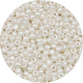 Bala&Fillic Pearl Color 4mm Seed Beads About 1200pcs/100Grams in Bag, 6/0 Glass Craft Beads for Making Bracelet and Necklace (Pearl) - color: Pearl -4mm