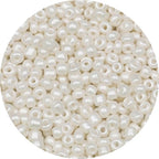 Bala&Fillic Pearl Color 4mm Seed Beads About 1200pcs/100Grams in Bag, 6/0 Glass Craft Beads for Making Bracelet and Necklace (Pearl) - color: Pearl -4mm