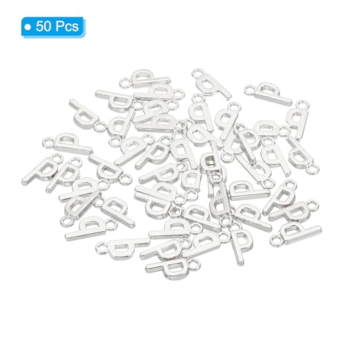PATIKIL Letter Charm, 50pcs Alphabet Initial Pendant Charm Bulk DIY for Jewelry Making Bracelets Earrings Necklace - style: P