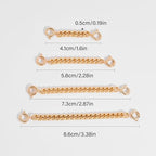 FAMARINE Gold Silver Necklace Extender Chains for Women - color: gold C