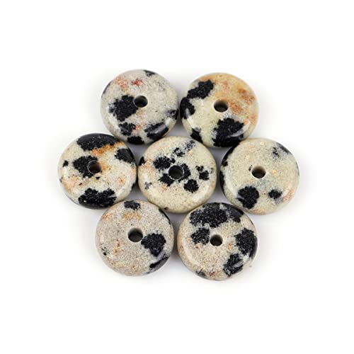 JOE FOREMAN 2x6mm Natural Dalmatian Dalmation Jasper Stone Heishi Disc Rondelle Spacer Beads for Jewelry Making Full 15" Strand Energy Stone Healing Power Crystal - color: Dalmatian Dalmation Jasper