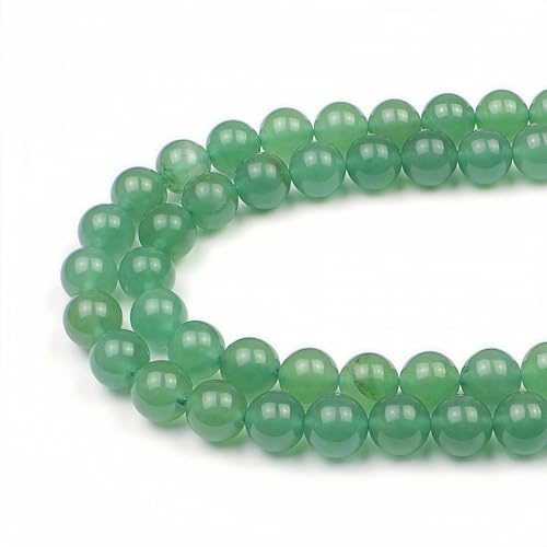 MJDCB Natural Stone Beads Green Aventurine Round Loose Beads for Jewelry Making DIY Bracelet Necklace (4mm) - color: Aventurine, size: 4mm