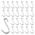 20Pcs J Shaped Stainless Steel Hanger Hook,Clip-on Wire Rack Hook, Hanging Sink Grid Hooks Wire Shelf Hooks for Kitchen Bedroom Office, Silver - color: Silver, size: 0.34"