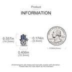 MULA 925 Sterling Silver Charms for Bracelets and Necklaces Lipstick and Bag Dangle Pendants Tower Camera Beads Jewelry Charms for Women - color: Blue Devil's Eye Palm