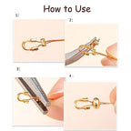 600 Pieces Crimp Bead Covers 4mm Open Half Round Crimp Bead Knot Cover Small Beads for Jewelry Craft Making - color: Gold & Silver
