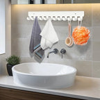 2 Pack Necklace Holder - Hanging Jewelry Organizer, Self-Adhesive, Wall Mount (White) - color: White
