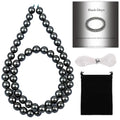Stone Beads, 60pcs Black Onyx, 6mm Round Loose Beads for Jewelry Making, Bracelets, with Bag, String & Card - color: Black Onyx, size: 6mm