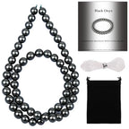 Stone Beads, 60pcs Black Onyx, 6mm Round Loose Beads for Jewelry Making, Bracelets, with Bag, String & Card - color: Black Onyx, size: 6mm