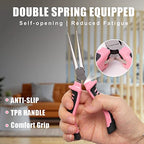 COMOWARE 6-Piece Mini Pliers Set, Needle Nose, Long Nose, Bent Nose, Diagonal, End Cutting and Linesman, for Crafts Work, Electronic Repair, with Pink Pouch - color: Pink