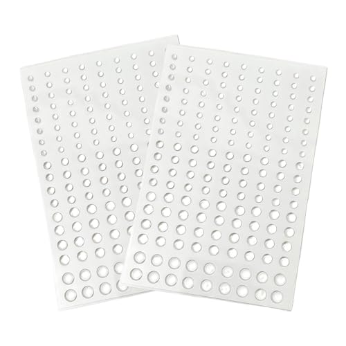 324 Pcs Clear Dewdrop Droplets Stickers Self-Adhesive Round Water Drops Embellishments Flatback Resin Round Craft Beads for DIY Scrapbooking Crafts Card Making Decor Accessories