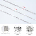 KYUNHOO 16.4FT/5M Stainless Steel Silver Chains for Crafts DIY Supply Jewelry Findings Hollow Heart Chain for Jewelry Making with Lobster Clasps Jump Rings - color: Heart Silver