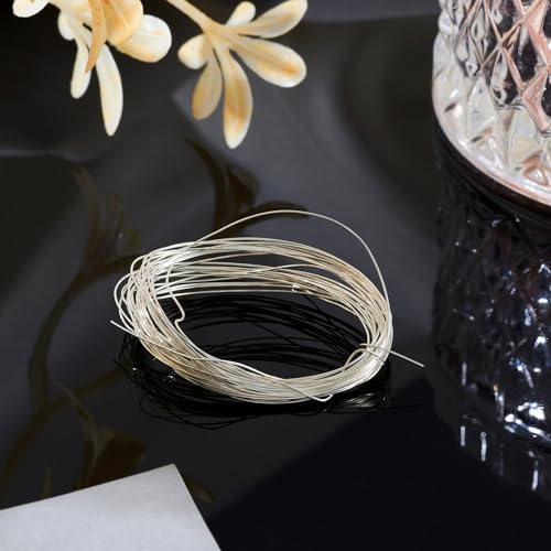 9.8 FT 925 Sterling Silver Jewelry Wire 28 Gauge 0.5mm Dead Soft Thin Craft Wire for Christmas Crafts Jewelry Wire Wrapping - color: 925 Sterling Silver-Round, size: 28 Gauge/0.3mm