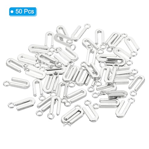PATIKIL Letter Charm, 50pcs Alphabet Initial Pendant Charm Bulk DIY for Jewelry Making Bracelets Earrings Necklace - style: U