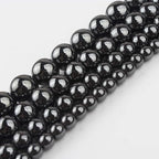 45pcs Black Hematite Beads，8mm Healing Power Natural Stone Round Loose Beads for Jewelry Making Earring Necklace DIY Crafts - color: Black Hematite, size: 8mm 45beads