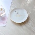 HOME SMILE I Do Ring Dish,Engagement Engaged Wedding Bridal Gifts for Newly Engaged Friend,Daughter, Sister,Newlyweds,BFF,Ceramic White - style: I Do