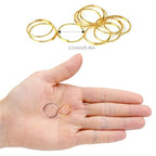 H&D 500pcs Round Edged Split Circular Ring Clips for Crystal Lamps, Crystal Curtain, Crystal Garland, Necklaces, Keys, Earrings, Jewelry Making and Craft Ideas (11mm, Golden) - color: Golden