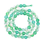 uxcell Matte Crystal Glass Beads 6mm Synthetic Frosted Shining Semi-Precious Round Loose Beads Synthetic Moonstone for Jewelry Making DIY Bracelet, Green - color: Green, size: 6mm