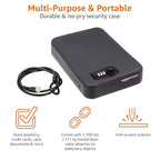 Amazon Basics Portable Security Case Lock Box Safe with Combination Lock for Valuables, Documents, College Dorm Room, XL, Black - size: XL