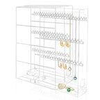 Jewelry Earring Organizer Ear Display Holder Earrings Stand Box With Rack Ring Necklce Acrylic