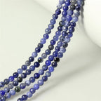 MJDCB 225pcs Natural Small Stone Beads 3mm Sodalite Round Smooth Loose Gemstone Bead for Jewelry Making Bracelets Earrings Necklaces Accessories - color: Sodalite
