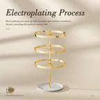 3 Tiers Earring Holder Organizer, Metal Rotating Earring Stand Adjustable Display Tree, 126 Holes Carousel Rack for Stud Hoop Pierced Dangling Women, Perfect View for All Earrings (Gold) - color: Gold
