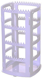 Sooyee White Earring Organizer,360 Rotating Earring Holder,4 Tiers Jewelry Rack Display Classic Stand, 156 Holes and 160 Grooves for Necklaces Earrings Piercings - color: White