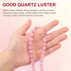 PATIKIL 10 mm Natural Clear Quartz Loose Beads, 2 Strands Crystal Round Stone Strand Beads Gemstone Loose Bead Spacer Beads for Jewelry Making DIY Necklace Bracelet, Pink - color: Pink, size: 10 mm