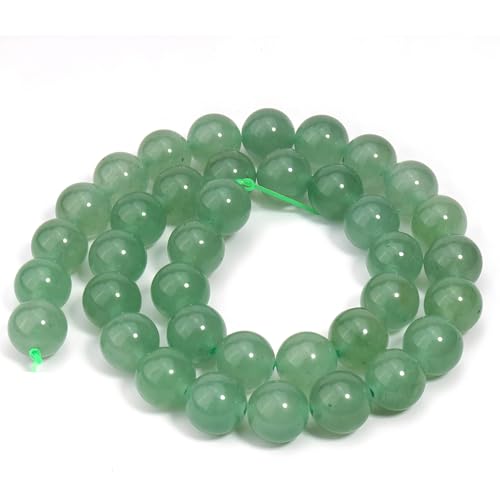 HAAMIIQII 8mm Natural Green Aventurine Beads Round Gemstone Loose Beads for Jewelry Making 2 Strands (92-96pcs) - color: Green Aventurine, size: 8mm (92-96pcs)