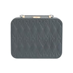 Travel Jewelry Case Large, Jewelry Box Large Jewelry Travel Organizer Jewelry Case with Handle, Best Gift for women Girls, Grey - color: A Modern Grey