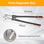 24 Inch Bolt Cutter, Heavy Duty Forged T8 Steel Blade Wire Cutters for Chains, Metal, Screws, Rivets & Fences, Ergonomic Rubber Grip Handle for Industrial Use & DIY Projects - size: 24 Inch