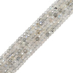 BEADIA Natural Spectrolite Beads 4x2mm 120pcs Faceted Rondelle Loose Semi Gemstone Beads for Jewelry Making Design - color: Spectrolite