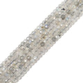BEADIA Natural Spectrolite Beads 4x2mm 120pcs Faceted Rondelle Loose Semi Gemstone Beads for Jewelry Making Design - color: Spectrolite