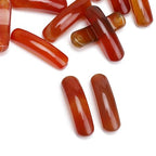 BEADIA Natural Curved Red Agate Stone Beads 36x10mm 4pcs for DIY Bracelet Jewelry Making - color: Red Agate