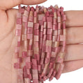Xilitata Natural Mahogany Pattern Stone Beads, Each Approximately 5x5x2mm Square 2-Hole Spacer Bead, are Used to Make Bracelets, Earrings, Necklaces, with Each String Measuring 15-16 Inches - color: Mahogany Pattern