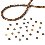 BEADIA Natural Yellow Tiger Eye Disk Stone Beads 4x2mm 160pcs Rondelle Loose Semi Gemstone Beads for Jewelry Making Design - color: Yellow Tiger Eye